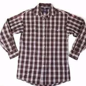 Panhandle Slim Mens Shirt Small Red Black Plaid
